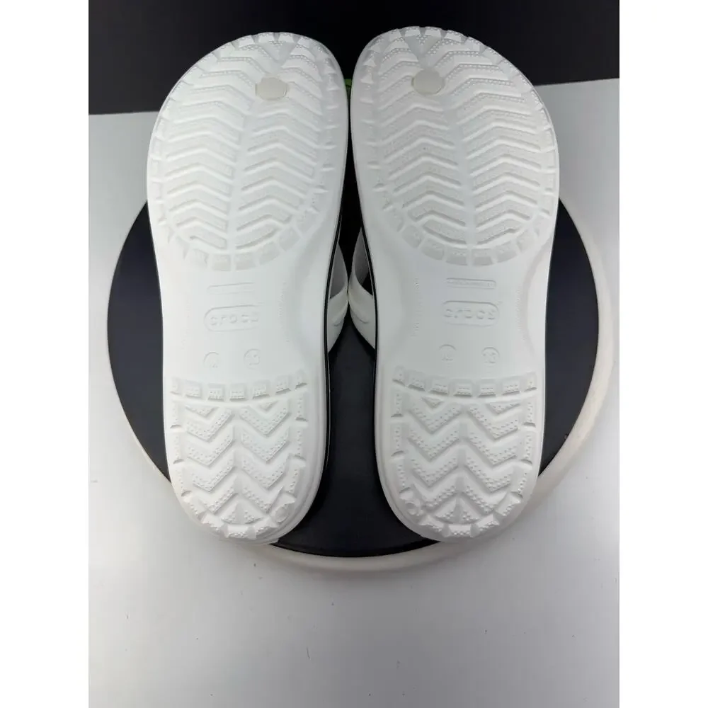Crocs Crocband Flip-Flop Men's Size 13 White Toe-Post Casual Comfort Sandals NEW